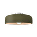 Justice Designs - CER-6343-MGRN-NCKL - One Light Semi-Flush Mount - Radiance - Matte Green