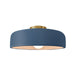 Justice Designs - CER-6343-MID-BRSS - One Light Semi-Flush Mount - Radiance - Midnight Sky
