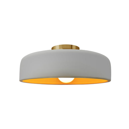 Radiance One Light Semi-Flush Mount Matte White w/ Champagne Gold