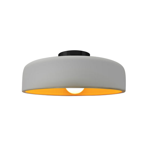 Radiance One Light Semi-Flush Mount Matte White w/ Champagne Gold