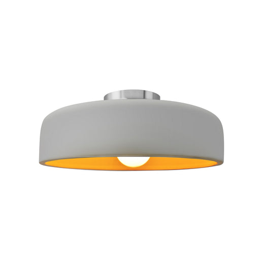 Radiance One Light Semi-Flush Mount Matte White w/ Champagne Gold