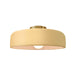 Justice Designs - CER-6343-MYLW-BRSS - One Light Semi-Flush Mount - Radiance - Muted Yellow
