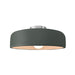 Justice Designs - CER-6343-PWGN-NCKL - One Light Semi-Flush Mount - Radiance - Pewter Green