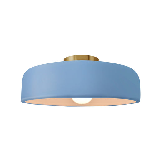 Radiance One Light Semi-Flush Mount Sky Blue