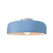 Justice Designs - CER-6343-SKBL-NCKL - One Light Semi-Flush Mount - Radiance - Sky Blue