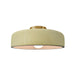 Justice Designs - CER-6343-VAN-BRSS - One Light Semi-Flush Mount - Radiance - Vanilla (Gloss)