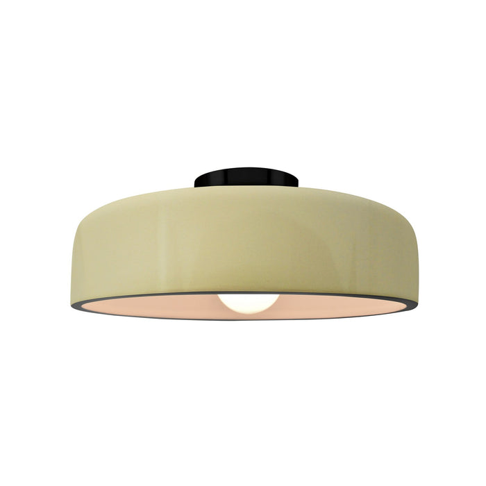 Justice Designs - CER-6343-VAN-MBLK - One Light Semi-Flush Mount - Radiance - Vanilla (Gloss)