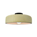Justice Designs - CER-6343-VAN-MBLK - One Light Semi-Flush Mount - Radiance - Vanilla (Gloss)