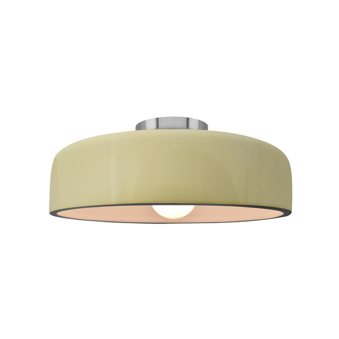 Justice Designs - CER-6343-VAN-NCKL - One Light Semi-Flush Mount - Radiance - Vanilla (Gloss)