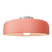 Justice Designs - CER-6345-BSH-NCKL - One Light Semi-Flush Mount - Radiance - Gloss Blush