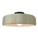 Justice Designs - CER-6345-CKC-MBLK - One Light Semi-Flush Mount - Radiance - Celadon Green Crackle