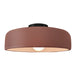 Justice Designs - CER-6345-CLAY-MBLK - One Light Semi-Flush Mount - Radiance - Canyon Clay