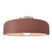 Justice Designs - CER-6345-CLAY-NCKL - One Light Semi-Flush Mount - Radiance - Canyon Clay