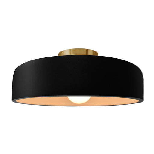 Radiance One Light Semi-Flush Mount Carbon - Matte Black