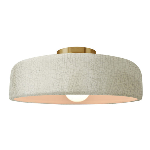 Radiance One Light Semi-Flush Mount White Crackle