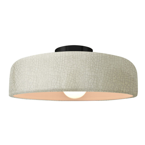 Radiance One Light Semi-Flush Mount White Crackle
