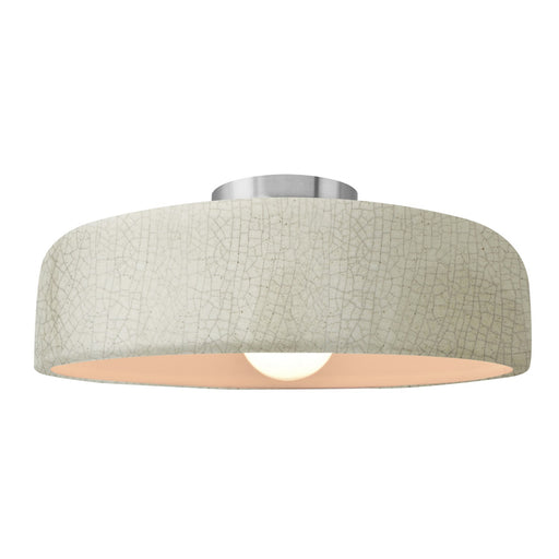 Radiance One Light Semi-Flush Mount White Crackle