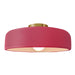 Justice Designs - CER-6345-CRSE-BRSS - One Light Semi-Flush Mount - Radiance - Cerise