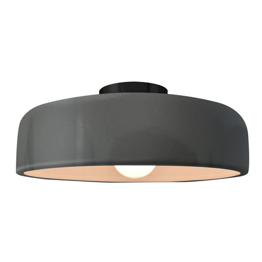 Radiance One Light Semi-Flush Mount Gloss Grey