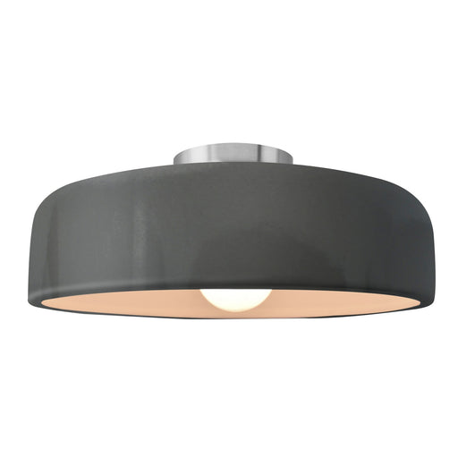 Radiance One Light Semi-Flush Mount Gloss Grey