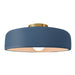 Justice Designs - CER-6345-MDMT-BRSS - One Light Semi-Flush Mount - Radiance - Midnight Sky w/ Matte White