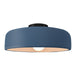 Justice Designs - CER-6345-MDMT-MBLK - One Light Semi-Flush Mount - Radiance - Midnight Sky w/ Matte White