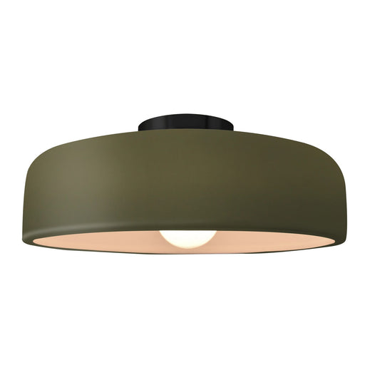 Radiance One Light Semi-Flush Mount Matte Green