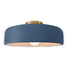 Justice Designs - CER-6345-MID-BRSS - One Light Semi-Flush Mount - Radiance - Midnight Sky