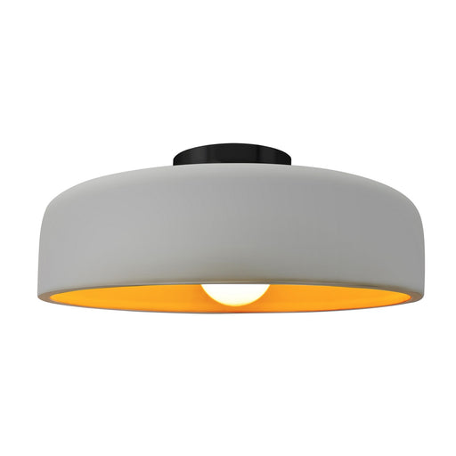 Radiance One Light Semi-Flush Mount Matte White w/ Champagne Gold