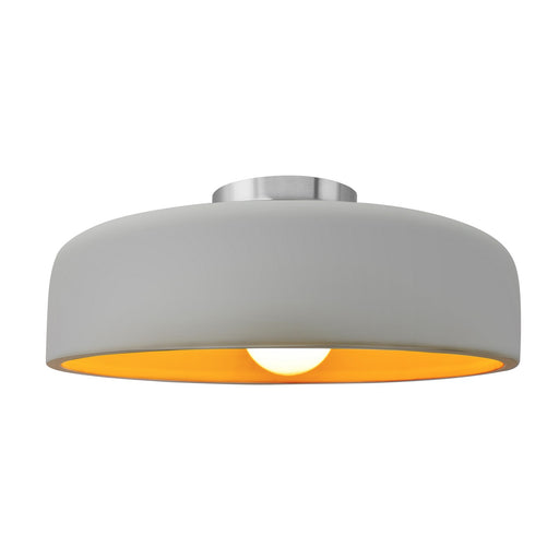 Radiance One Light Semi-Flush Mount Matte White w/ Champagne Gold
