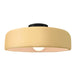 Justice Designs - CER-6345-MYLW-MBLK - One Light Semi-Flush Mount - Radiance - Muted Yellow