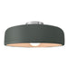 Justice Designs - CER-6345-PWGN-NCKL - One Light Semi-Flush Mount - Radiance - Pewter Green
