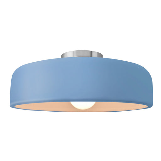 Radiance One Light Semi-Flush Mount Sky Blue
