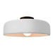 Justice Designs - CER-6345-WHT-MBLK - One Light Semi-Flush Mount - Radiance - Gloss White