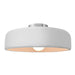 Justice Designs - CER-6345-WHT-NCKL - One Light Semi-Flush Mount - Radiance - Gloss White