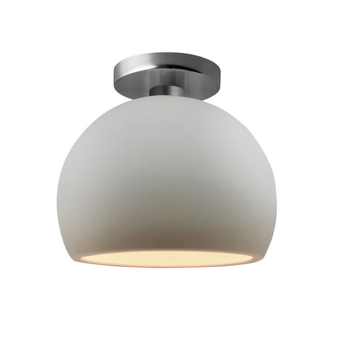 Justice Designs - CER-6350-BIS-NCKL - One Light Semi-Flush Mount - Radiance - Bisque