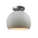 Justice Designs - CER-6350-BIS-NCKL - One Light Semi-Flush Mount - Radiance - Bisque