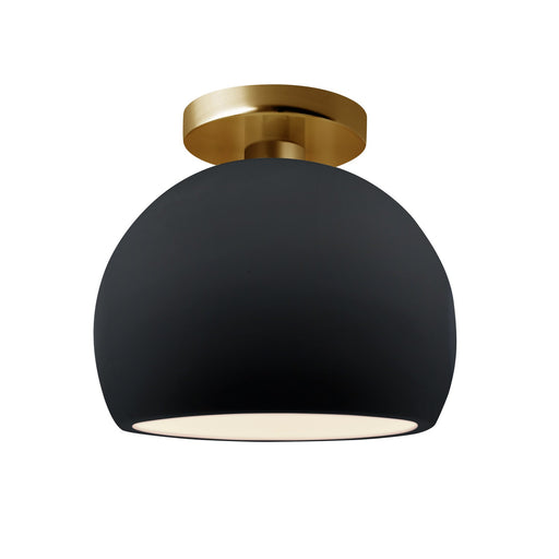 Radiance One Light Semi-Flush Mount Gloss Black