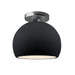 Justice Designs - CER-6350-BLK-NCKL - One Light Semi-Flush Mount - Radiance - Gloss Black