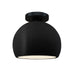 Justice Designs - CER-6350-CRB-MBLK - One Light Semi-Flush Mount - Radiance - Carbon - Matte Black