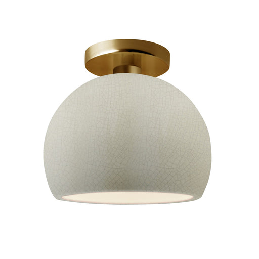 Radiance One Light Semi-Flush Mount White Crackle