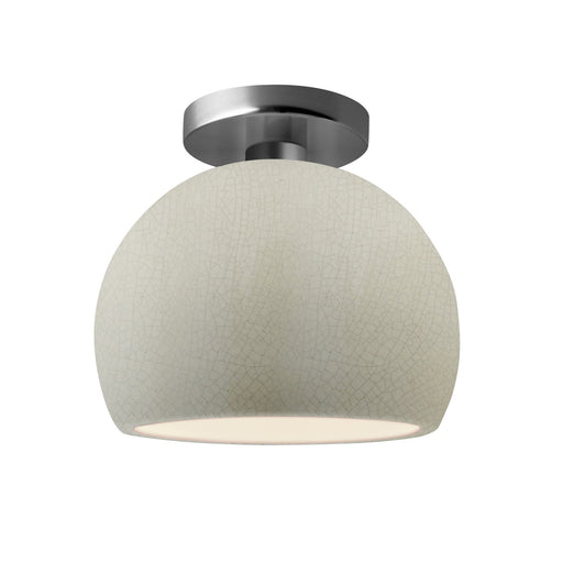 Radiance One Light Semi-Flush Mount White Crackle