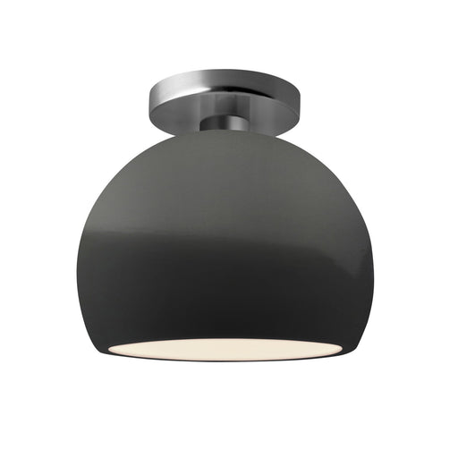 Radiance One Light Semi-Flush Mount Gloss Grey