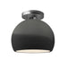 Justice Designs - CER-6350-GRY-NCKL - One Light Semi-Flush Mount - Radiance - Gloss Grey