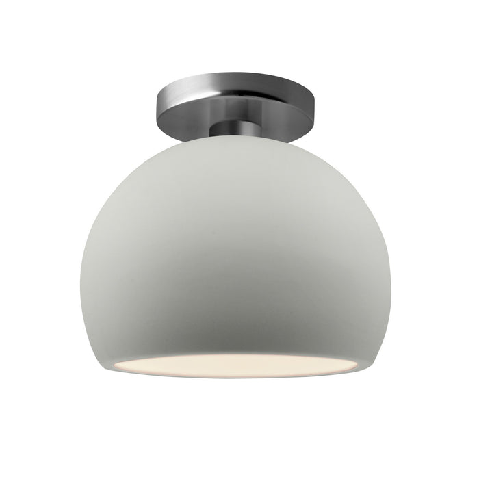 Justice Designs - CER-6350-MAT-NCKL - One Light Semi-Flush Mount - Radiance - Matte White