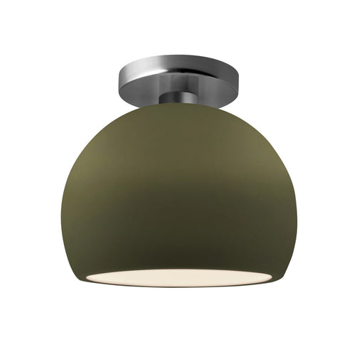 Radiance One Light Semi-Flush Mount Matte Green