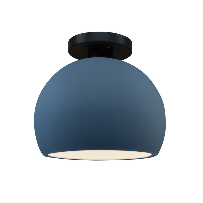 Justice Designs - CER-6350-MID-MBLK - One Light Semi-Flush Mount - Radiance - Midnight Sky