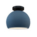 Justice Designs - CER-6350-MID-MBLK - One Light Semi-Flush Mount - Radiance - Midnight Sky