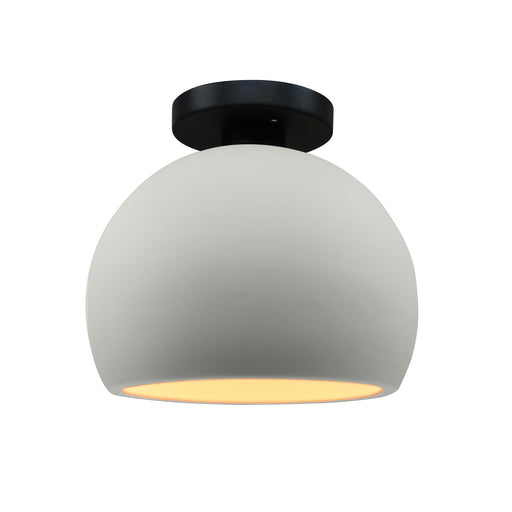 Radiance One Light Semi-Flush Mount Matte White w/ Champagne Gold