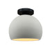 Justice Designs - CER-6350-MTGD-MBLK - One Light Semi-Flush Mount - Radiance - Matte White w/ Champagne Gold